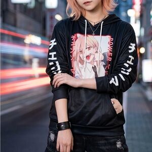 🔴🪚 Blood Devil Energy Hoodie – Power Chainsaw Man Edition! 🪚🔴 Adult Med